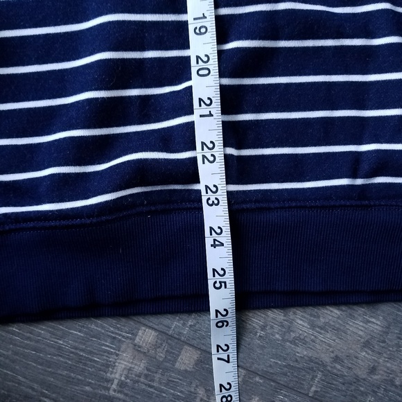 ☀️3/$25 ASOS Navy Blue White Stripe Sweatshirt G21 - Picture 5 of 7